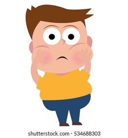 fat guy, fat men, obesity, Overweight, vector, eps, illustration, isolated