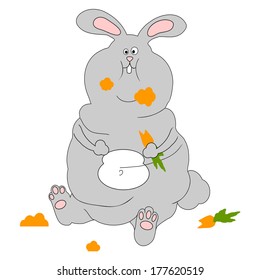fat hare eats carrots