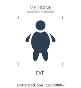 fat icon. high quality filled fat icon on white background. from medical collection flat trendy vector fat symbol. use for web and mobile