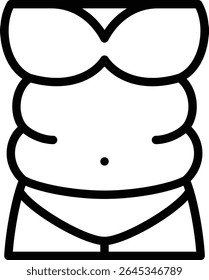 fat icon illustration design with outline, this is not made from any AI generation