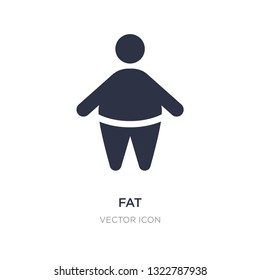 fat icon on white background. Simple element illustration from Health and medical concept. fat sign icon symbol design.