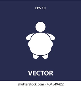 fat icon. overweight sign