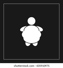 fat icon. overweight sign