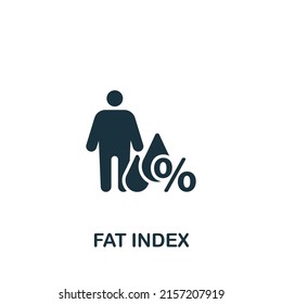 Fat Index icon. Monochrome simple Healthy Lifestyle icon for templates, web design and infographics