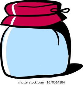 Frasco de grasa, ilustración, vector sobre fondo blanco.