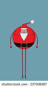 Fat and jovial Santa character