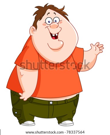 Fat Kid Stock Vector (Royalty Free) 78337564 - Shutterstock