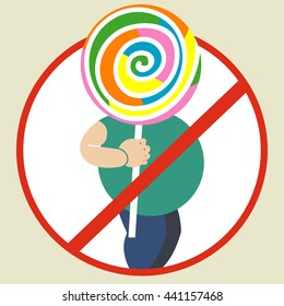 fat kid eating a candy