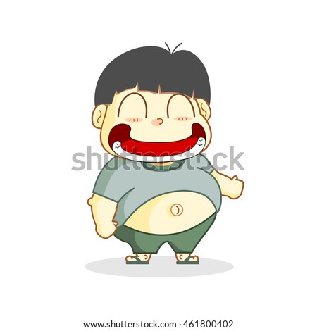 Fat kid vector.