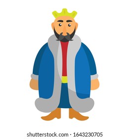 fat king simple illustration vector clip art