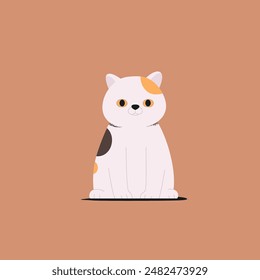 Fat Kitty sitting vector art