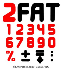 Fat logo font, complete Alphabet and numbers. Part 2/2