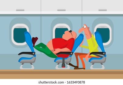 Fat Man In An Airplane Chair