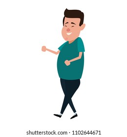 Fat man cartoon