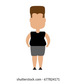 Fat man cartoon