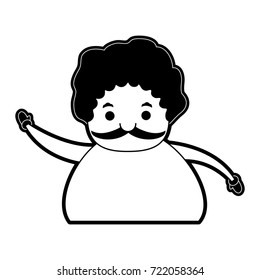 fat man cartoon icon image 
