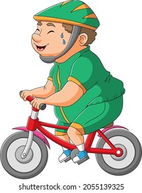 fat person on bike