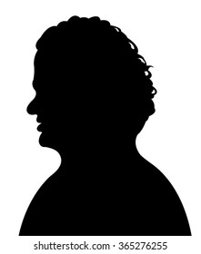 a fat man head silhouette vector 