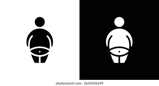 Icone de homem gordo conceito, ilustração vetorial