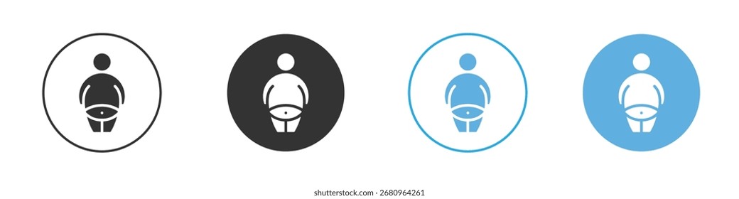 Icono de hombre gordo. Plantilla de diseño de iconos gráficos