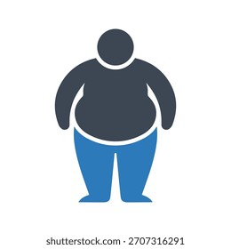 Icono de hombre gordo. Icono de sobrepeso