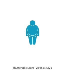 Fat Man Icon Vector Illustration