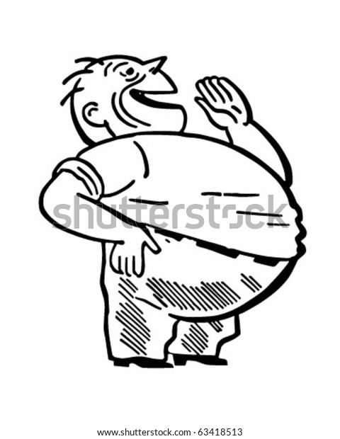 fat man laughing retro clipart illustration stock vector royalty free 63418513 https www shutterstock com image vector fat man laughing retro clipart illustration 63418513