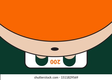 Fat man with obesity on the scales. Vector illustration