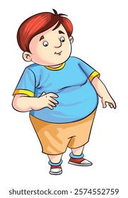 A fat man vector illustration