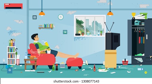 2,686 Fat man sofa Images, Stock Photos & Vectors | Shutterstock