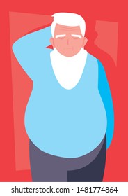fat old man avatar character