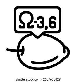 fat olive line icon vector. fat olive sign. isolated contour symbol black illustration