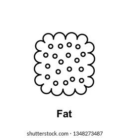 Fat, organ icon. Element of human organ icon. Thin line icon for website design and development, app development. Premium icon