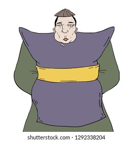 fat oriental man