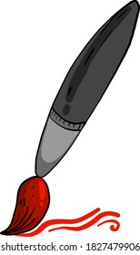 Fat paintbrush, illustration, vector on white background