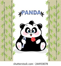 Fat Panda with candy