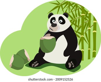 fat panda drinks coconut milk