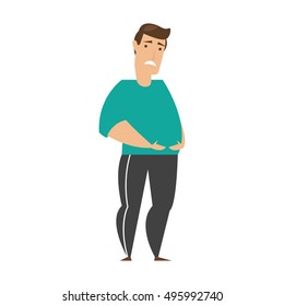 Fat people character in action