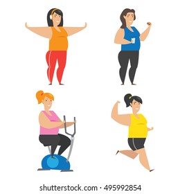 Fat people character in action