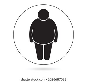 Fat People Icon Illustration design