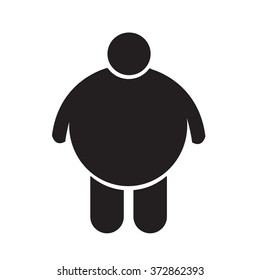 Fat People Icon Illustration design