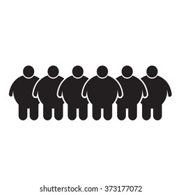 Fat People Icon Illustration design