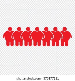 Fat People Icon Illustration design