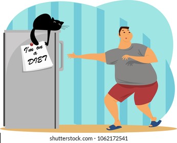fat person on a diet