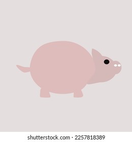 Fett-Schwein-Vektorbild