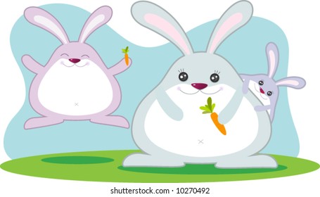 Fat Rabbit Family