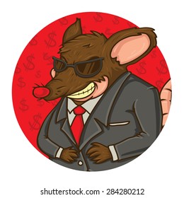 Fat Rat Corrupter vector illustration