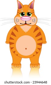 Fat red cartoon Cat
