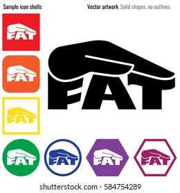 Fat reduction icon - vector glyph