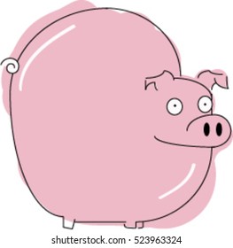 Fat Round Pig- Super Cute!